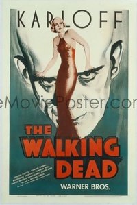 VHP7 094 WALKING DEAD linen one-sheet movie postereet R44 cool Karloff image!