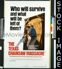 s327 TEXAS CHAINSAW MASSACRE one-sheet movie poster '74 Tobe Hooper