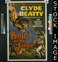 #382 PERILS OF THE JUNGLE 1sh 53 Clyde Beatty 