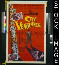#175 CRY VENGEANCE 1sh '55 Stevens, Hyer 