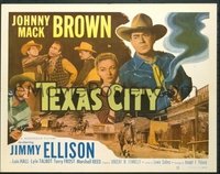 t072 TEXAS CITY #2 half-sheet movie poster '52 Johnny Mack Brown