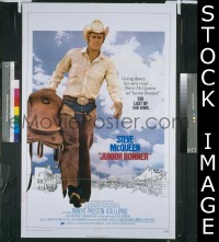 r852 JUNIOR BONNER one-sheet movie poster '72 Steve McQueen, Ida Lupino