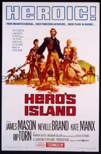 #304 HERO'S ISLAND 1sh '62 James Mason 