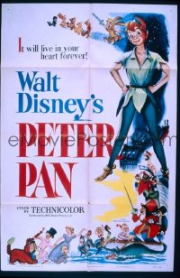 #087 PETER PAN 1sheet53 Walt Disney classic!
