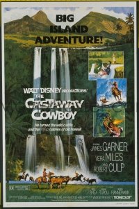 A146 CASTAWAY COWBOY one-sheet movie poster '74 Disney, James Garner