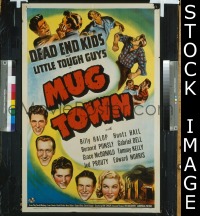 #309 MUG TOWN 1sh '42 Dead End Kids, Halop 