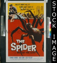#5425 SPIDER 1sh '58 Bert I. Gordon, horror 