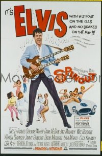 Q615 SPINOUT one-sheet movie poster '66 Elvis Presley, Shelley Fabares