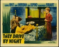 2023 THEY DRIVE BY NIGHT #7 lobby card '40 Ann with Raft in bed!