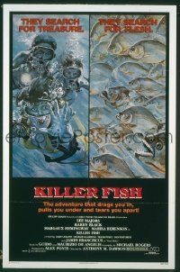 f557 KILLER FISH one-sheet movie poster '79 Lee Majors, piranhas!