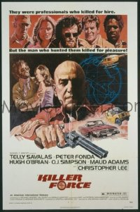 r864 KILLER FORCE one-sheet movie poster '76 Telly Savalas, Peter Fonda