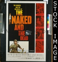 #345 NAKED & THE DEAD 1sh '58 Norman Mailer 