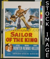 #615 SAILOR OF THE KING 1sh '53 Hunter,Rennie 