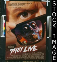 I125 THEY LIVE double-sided one-sheet movie poster '88 Roddy Piper, John Carpenter