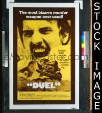 r558 DUEL one-sheet movie poster '72 Steven Spielberg, Dennis Weaver