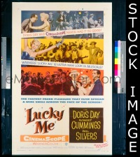 #386 LUCKY ME 1sh '54 Doris Day, Silvers 