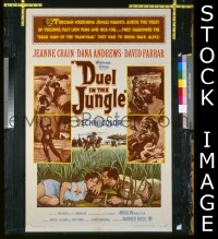 #241 DUEL IN THE JUNGLE 1sh '54 Andrews,Crain 