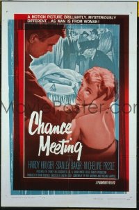 r375 CHANCE MEETING one-sheet movie poster '60 Joseph Losey