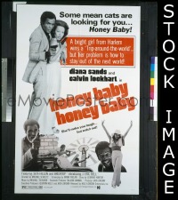 r760 HONEY BABY, HONEY BABY one-sheet movie poster '74 blaxploitation!