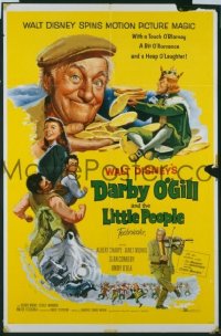 r493 DARBY O'GILL & THE LITTLE PEOPLE one-sheet movie poster '59 Connery