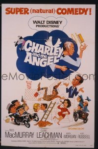 A151 CHARLEY & THE ANGEL one-sheet movie poster '73 Walt Disney, MacMurray