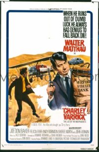 r380 CHARLEY VARRICK one-sheet movie poster '73 Walter Matthau, Siegel