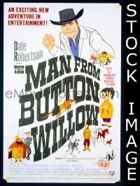 MAN FROM BUTTON WILLOW 1sh '64 Dale Robertson in musical animated western cartoon!
