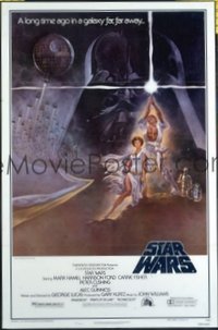 #390 STAR WARS style A 1sh movie poster '77 George Lucas, Tom Jung art!!