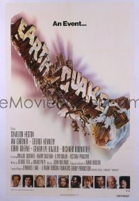 A334 EARTHQUAKE one-sheet movie poster '74 Charlton Heston