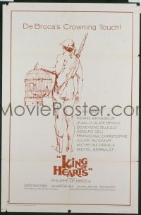 r868 KING OF HEARTS one-sheet movie poster '67 Alan Bates, Bujold