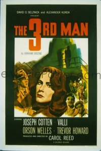 #098 3RD MAN one-sheet '49 Welles, film noir