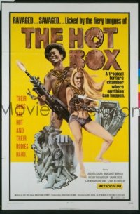 r769 HOT BOX one-sheet movie poster '72 sexploitation, babes fight back!