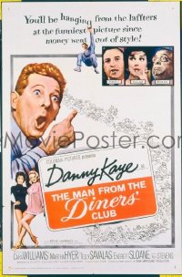 #1780 MAN FROM THE DINERS' CLUB 1sh '63 Kaye 