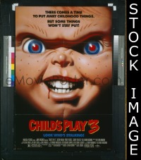 r399 CHILD'S PLAY 3 DS one-sheet movie poster '91 killer doll, Chucky!