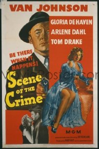 Q520 SCENE OF THE CRIME one-sheet movie poster '49 Van Johnson