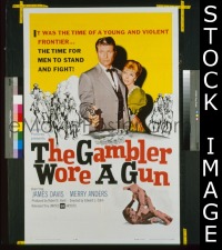 #0968 GAMBLER WORE A GUN 1sh '61 Davis,Anders 