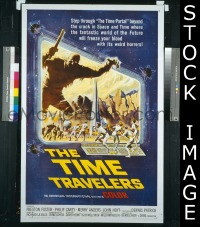 s355 TIME TRAVELERS one-sheet movie poster '64 AIP schlock!