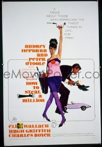 #244 HOW TO STEAL A MILLION 1sh '66 Hepburn 