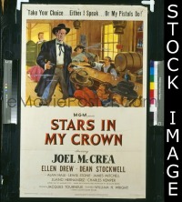 #207 STARS IN MY CROWN 1sh '50 Joel McCrea 