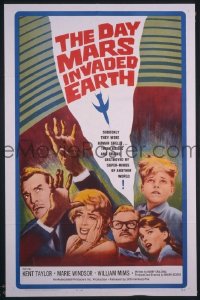 P465 DAY MARS INVADED EARTH one-sheet movie poster '63 Windsor