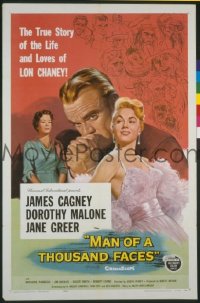 #399 MAN OF A THOUSAND FACES 1sh '57 Cagney 