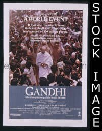 r666 GANDHI one-sheet movie poster '82 Ben Kingsley, Attenborough