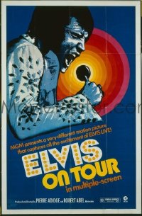 #7536 ELVIS ON TOUR 1sh72 Presley performing!