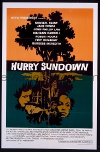 r791 HURRY SUNDOWN one-sheet movie poster '67 Michael Caine, Jane Fonda