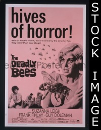 #113 DEADLY BEES 1sh '67 Robert Bloch, horror