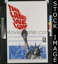 #308 LAND WE LOVE 1sh '66 Statue of Liberty! 