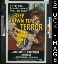 #504 STEP DOWN TO TERROR 1sh '59 top image! 