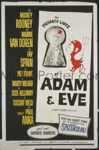 #2088 PRIVATE LIVES OF ADAM & EVE 1sh '60 