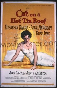 #302 CAT ON A HOT TIN ROOF 1sh '58 Liz Taylor