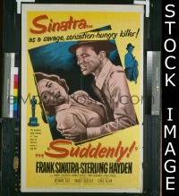 #8318 SUDDENLY 1sh '54 Sinatra, Hayden 